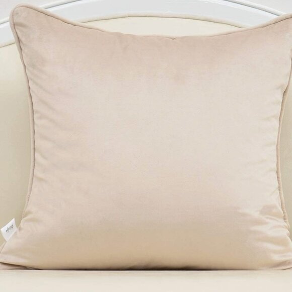 Coastal Leaf Velvet Decorative Velvet Throw Pillow Cover 18x18 - Picture 2 of 5